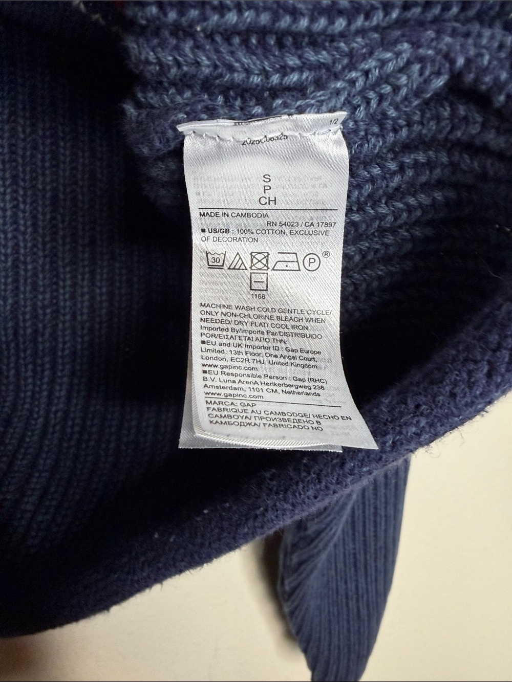 GAP | 100% Cotton Oversized Crop Americana Sweater Size Small - Picture 5 of 6